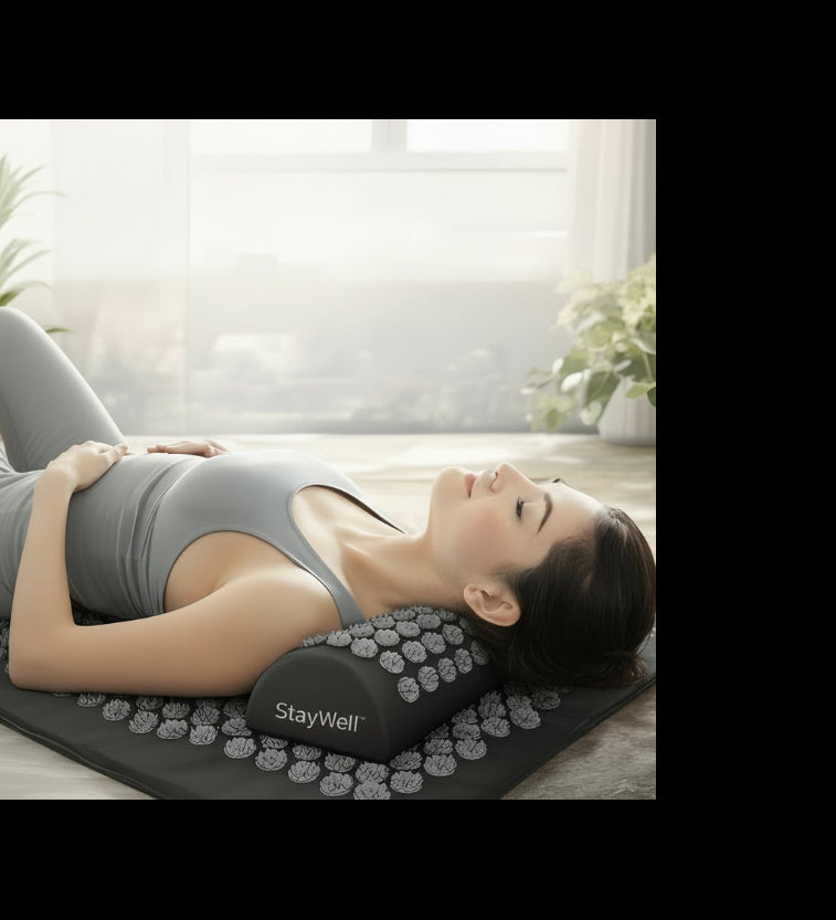 StayWell™ Acupressure Reset Mat & Pillow Set – Neck & Back Relief