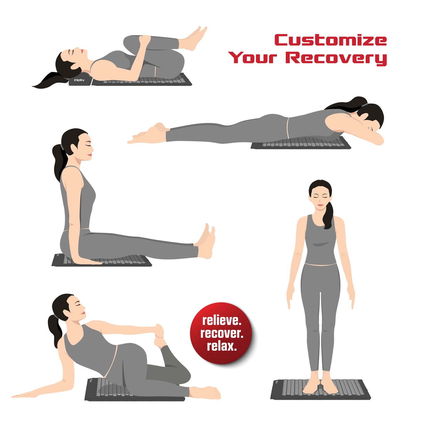 StayWell™ Acupressure Reset Mat & Pillow Set – Neck & Back Relief